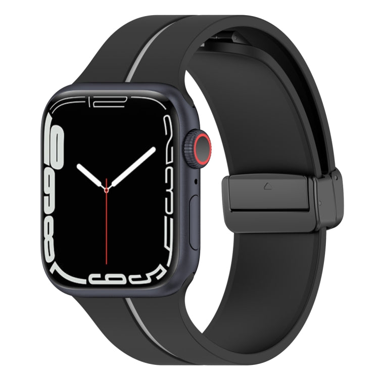 Cinturino in silicone con fibbia pieghevole a due colori, For Apple Watch 6 40mm, For Apple Watch 6 44mm