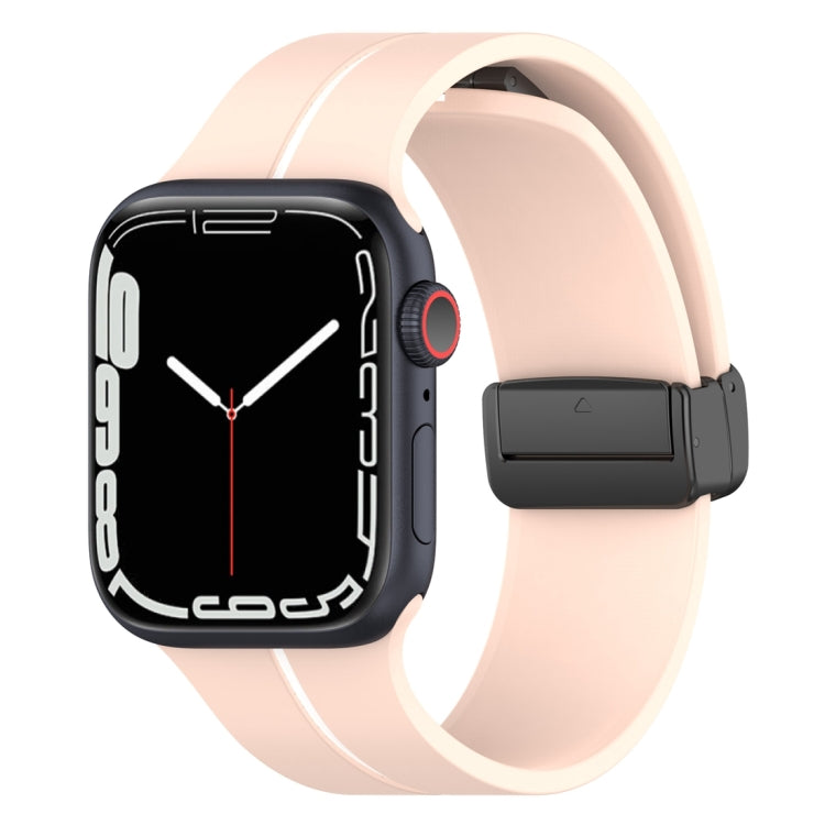 Cinturino in silicone con fibbia pieghevole a due colori, For Apple Watch 6 40mm, For Apple Watch 6 44mm