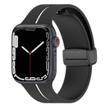 Cinturino in silicone con fibbia pieghevole a due colori, For Apple Watch 6 40mm, For Apple Watch 6 44mm