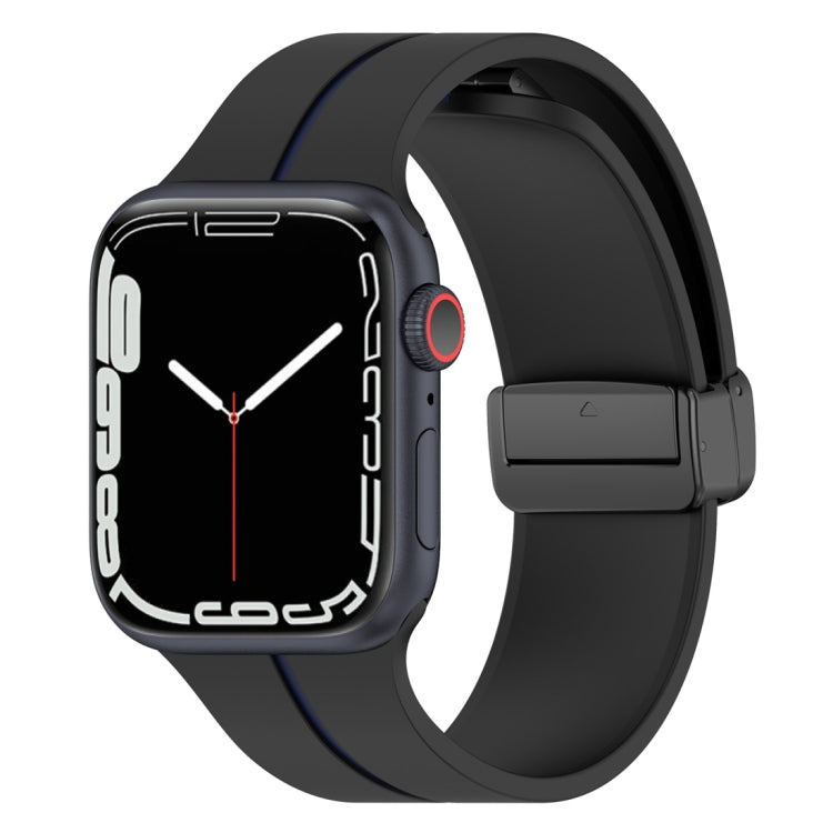 Cinturino in silicone con fibbia pieghevole a due colori, For Apple Watch 4 44mm, For Apple Watch 3 38mm