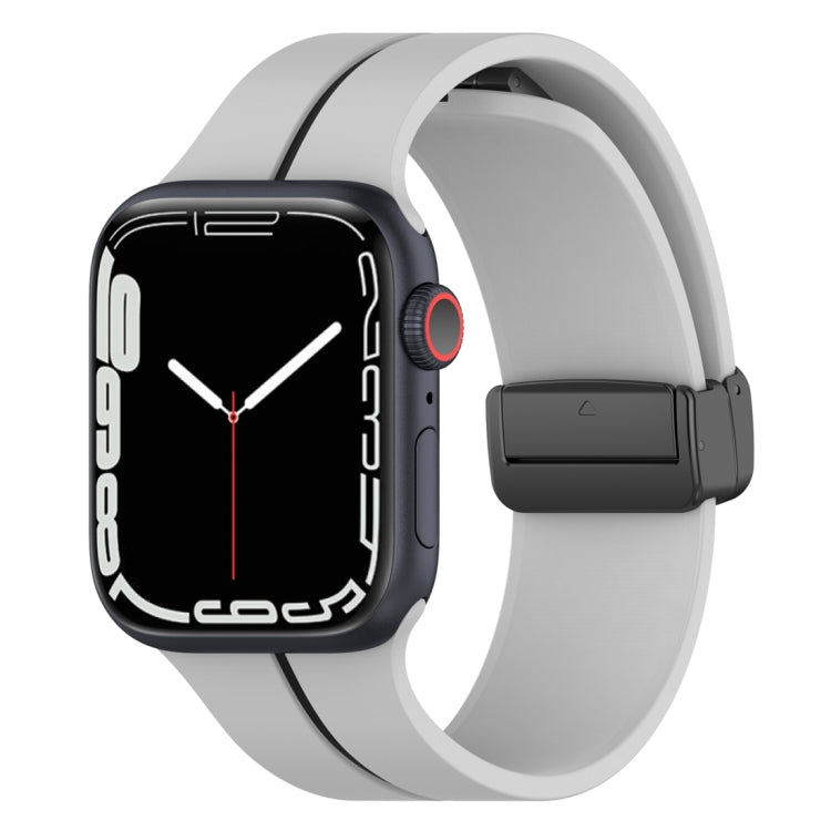 Cinturino in silicone con fibbia pieghevole a due colori, For Apple Watch 3 42mm, For Apple Watch 2 38mm