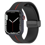 Cinturino in silicone con fibbia pieghevole a due colori, For Apple Watch Ultra 49mm, For Apple Watch SE 2023 44mm