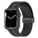 Cinturino in silicone con fibbia pieghevole a due colori, For Apple Watch 42mm, For Apple Watch Ultra 2 49mm
