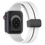 Cinturino in silicone con fibbia pieghevole a due colori, For Apple Watch 9 45mm, For Apple Watch 9 41mm