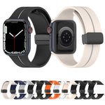 Cinturino in silicone con fibbia pieghevole a due colori, For Apple Watch SE 40mm, For Apple Watch SE 44mm