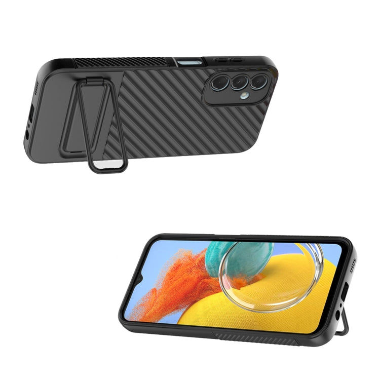 Custodia per cellulare in TPU a trama ondulata con pellicola per lenti, For Samsung Galaxy M14 5G