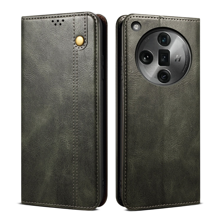 Custodia portafoglio in pelle per OPPO Find X7 Ultra