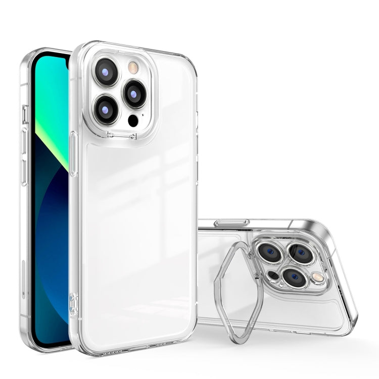 Custodia per telefono antiurto con staffa invisibile trasparente, For iPhone XS Max, For iPhone XS / X, For iPhone XR, For iPhone 8 / 7, For iPhone 8 Plus / 7 Plus