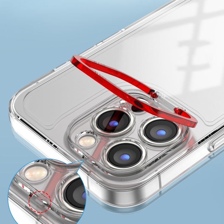 Custodia per telefono antiurto con staffa invisibile trasparente, For iPhone XS Max, For iPhone XS / X, For iPhone XR, For iPhone 8 / 7, For iPhone 8 Plus / 7 Plus