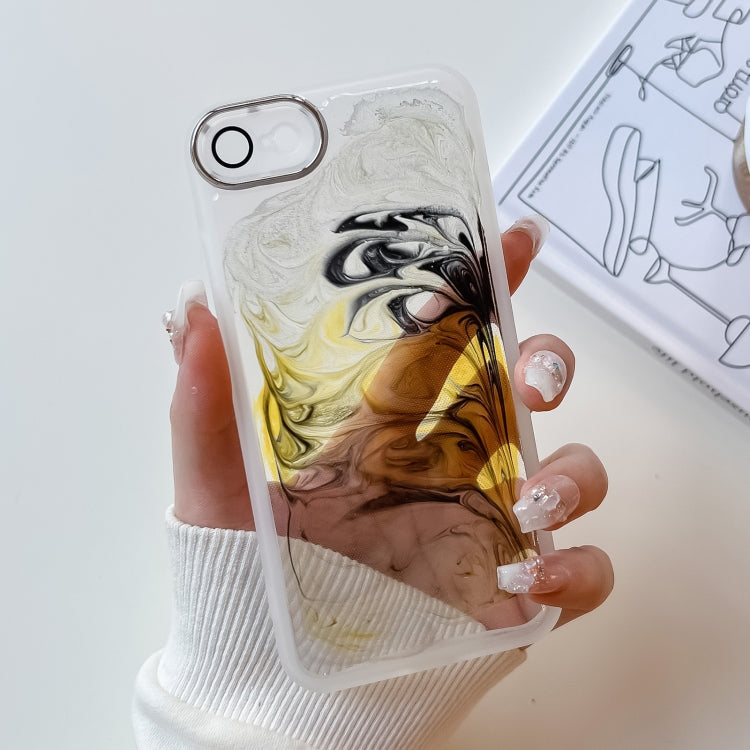 Custodia per telefono in TPU galvanica con pittura a olio, For iPhone 12 Pro Max, For iPhone 11 Pro, For iPhone 11 Pro Max, For iPhone SE 2022/2020 / 8 / 7