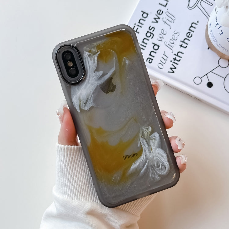 Custodia per telefono in TPU galvanica con pittura a olio, For iPhone 8 Plus / 7 Plus, For iPhone X / XS, For iPhone XS Max, For iPhone XR