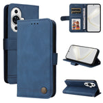 Custodia in pelle con bottone per Huawei nova 11 Pro