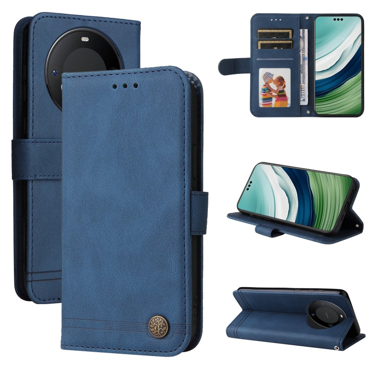Custodia in pelle con bottone per Huawei nova 12
