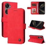 Custodia in pelle con bottone per Huawei Enjoy 70 Pro