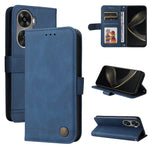 Custodia in pelle con bottone per Huawei Enjoy 70 Pro