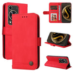 Custodia in pelle con bottone per Huawei Enjoy 70 Pro