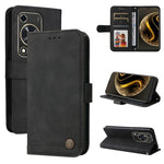 Custodia in pelle con bottone per Huawei Enjoy 70 Pro