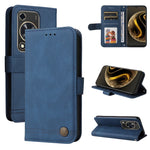 Custodia in pelle con bottone per Huawei Enjoy 70 Pro