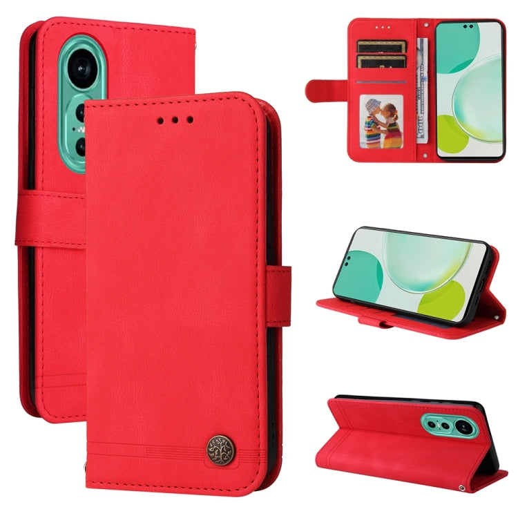 Custodia in pelle con bottone per Huawei nova 12