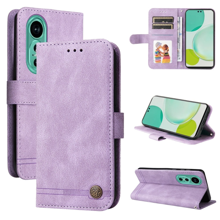 Custodia in pelle con bottone per Huawei nova 12