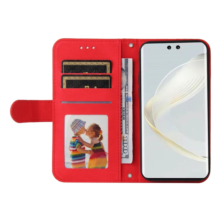Custodia in pelle con bottone per Huawei nova 12