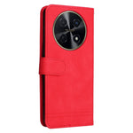 Custodia in pelle con bottone per Huawei Enjoy 70 Pro