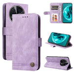 Custodia in pelle con bottone per Huawei Enjoy 70 Pro