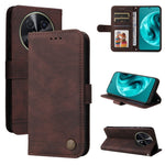 Custodia in pelle con bottone per Huawei Enjoy 70 Pro