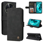 Custodia in pelle con bottone per Huawei Enjoy 70 Pro