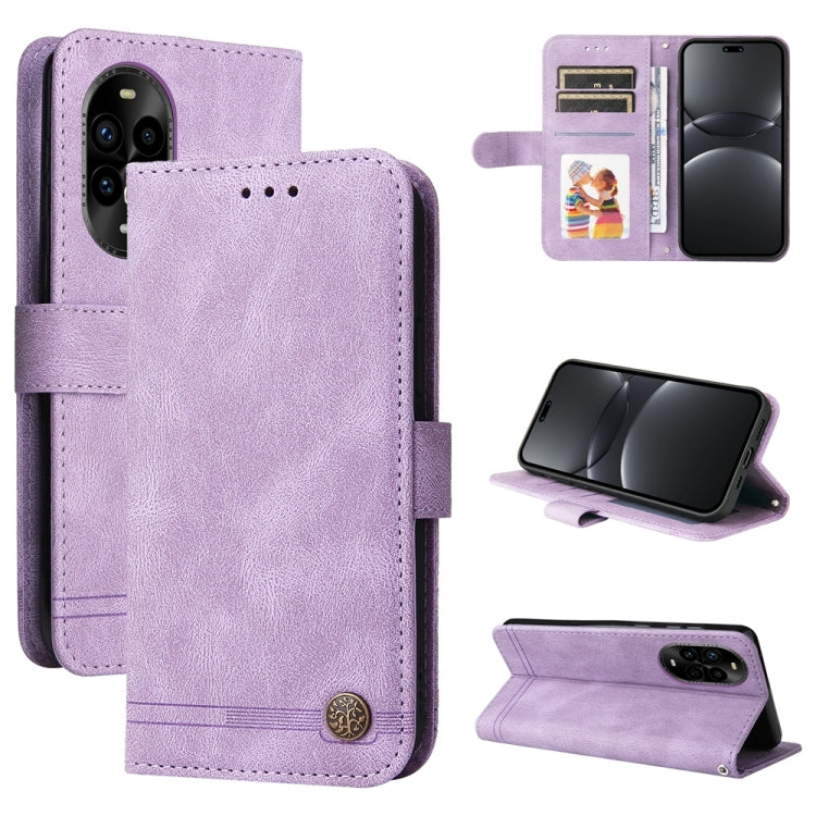 Custodia in pelle con bottone per Huawei nova 14