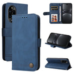 Custodia in pelle con bottone per Huawei nova 14