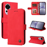 Custodia in pelle con bottone per Huawei nova 14