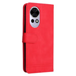 Custodia in pelle con bottone per Huawei Enjoy 70 Pro