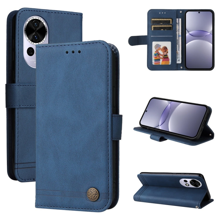 Custodia in pelle con bottone per Huawei nova 14