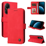 Custodia in pelle con bottone per Huawei nova 14