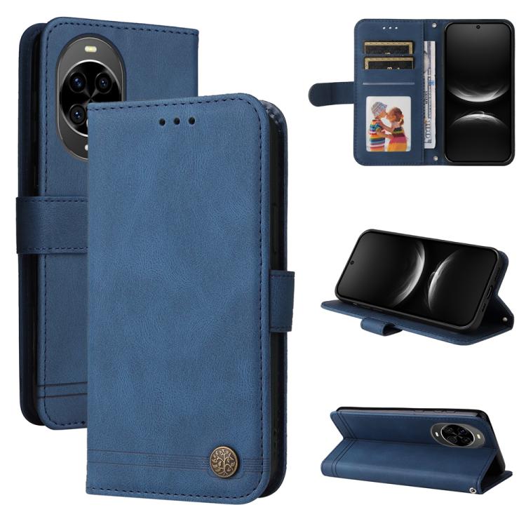 Custodia in pelle con bottone per Huawei nova 14