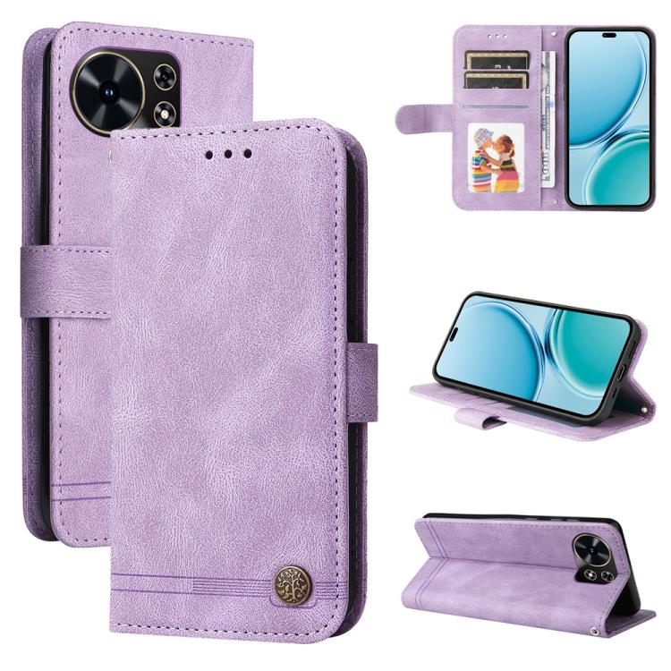 Custodia in pelle con bottone per Huawei Nova 15 Pro