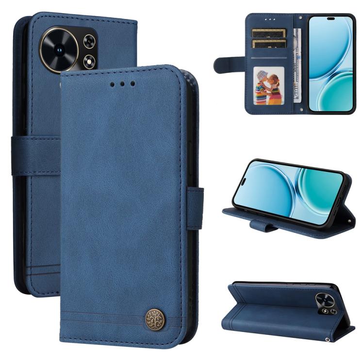 Custodia in pelle con bottone per Huawei Nova 15 Pro