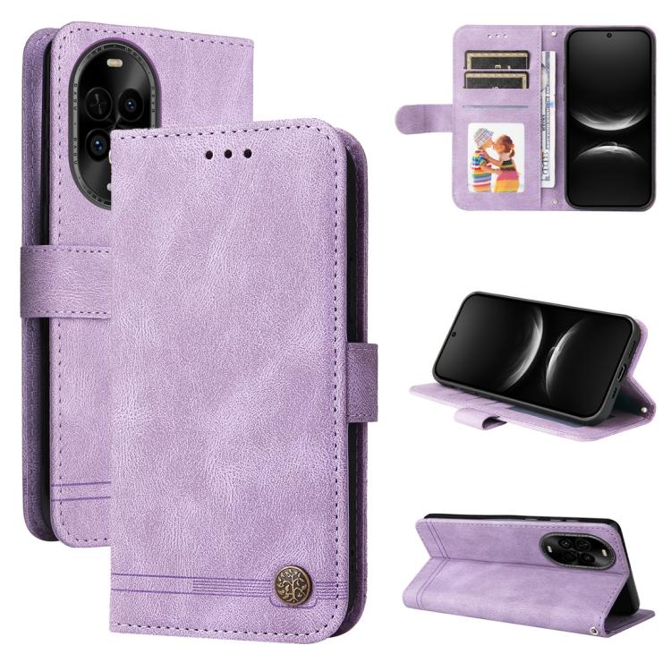 Custodia in pelle con bottone per Huawei Nova 15 Pro