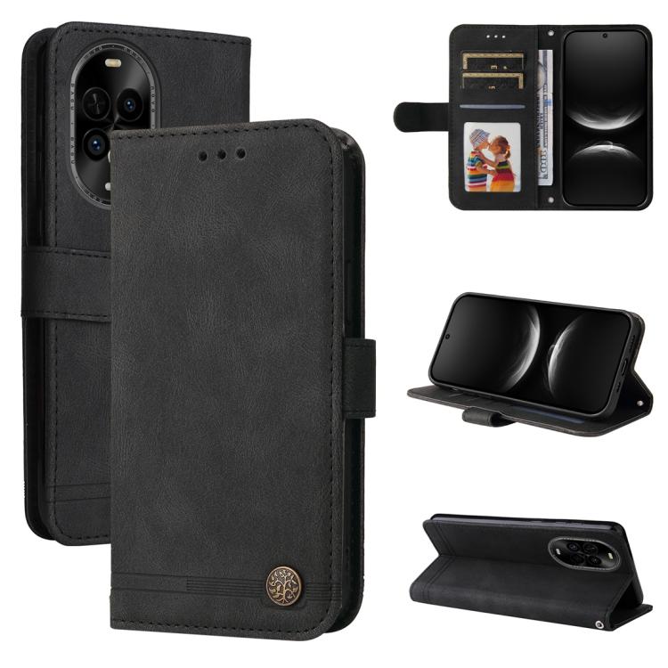 Custodia in pelle con bottone per Huawei Nova 15 Pro