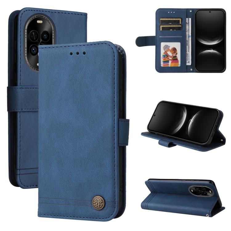 Custodia in pelle con bottone per Huawei Nova 15 Pro