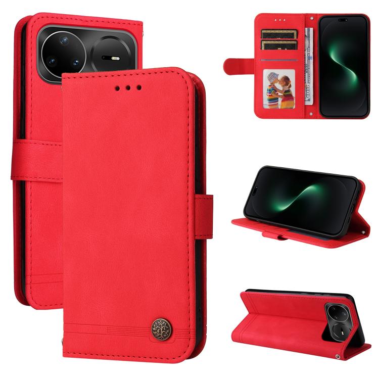 Custodia in pelle con bottone per Huawei Nova 15 Pro