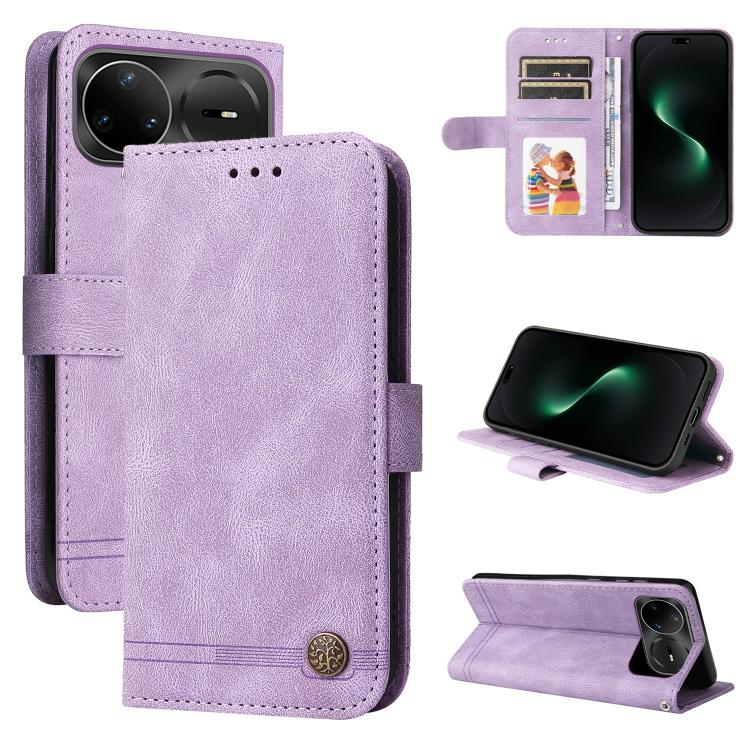 Custodia in pelle con bottone per Huawei Nova 15 Pro