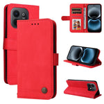 Custodia in pelle con bottone metallo per Huawei nova 16