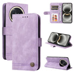 Custodia in pelle con bottone metallo per Huawei nova 16