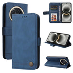 Custodia in pelle con bottone metallo per Huawei nova 16