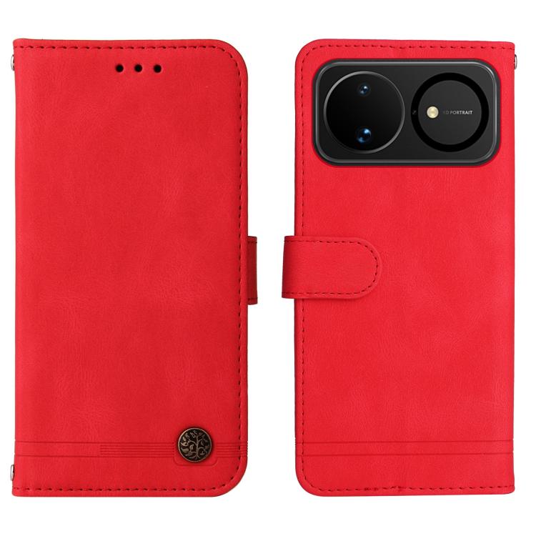 Custodia in pelle con bottone metallo per Huawei nova 16