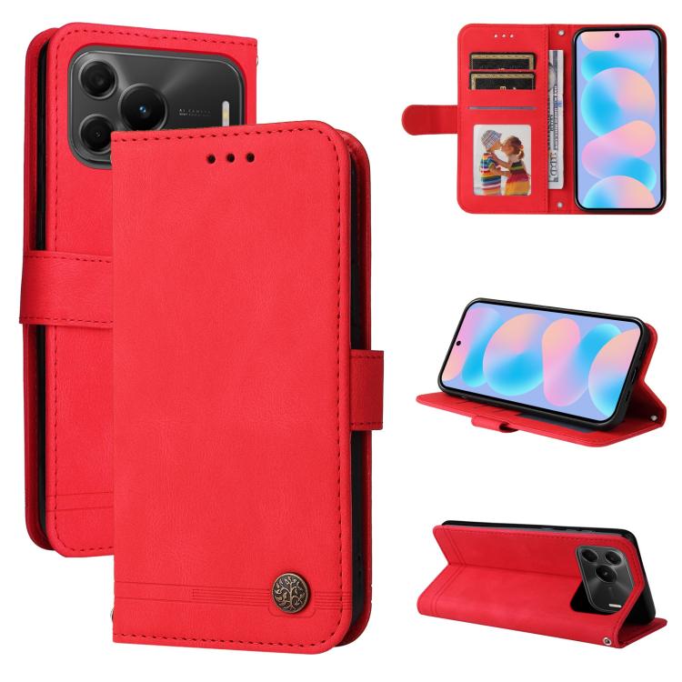 Custodia in pelle con bottone metallo per Huawei nova 16