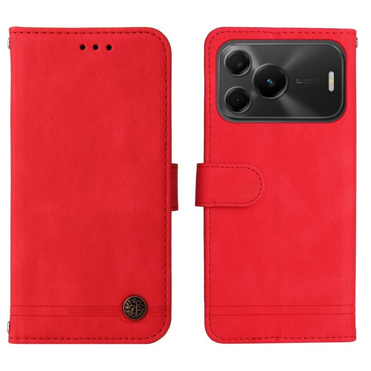 Custodia in pelle con bottone metallo per Huawei nova 16