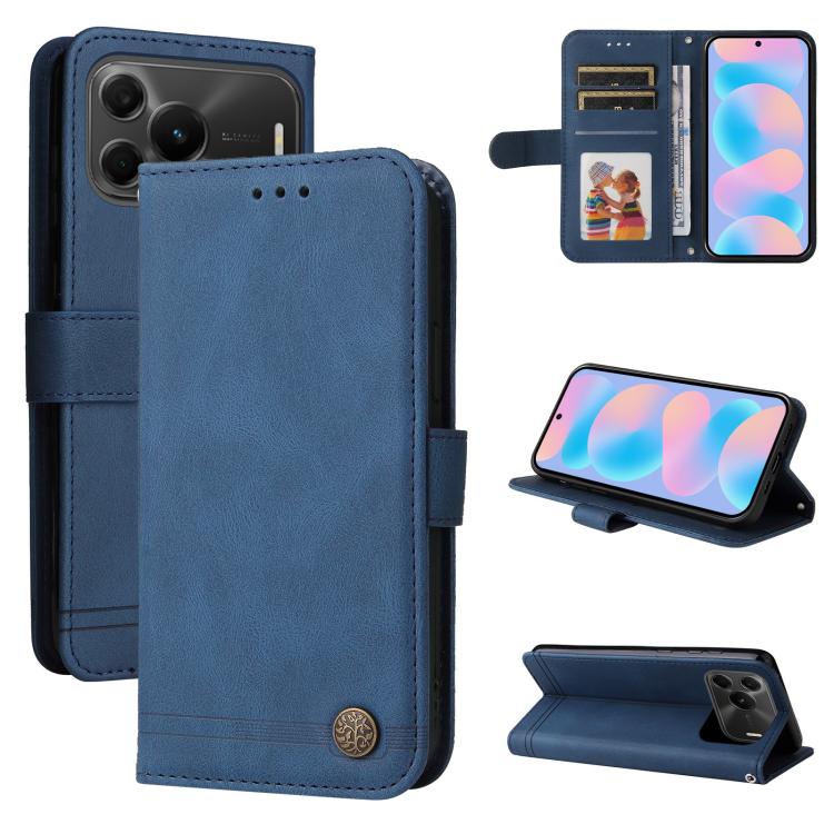 Custodia in pelle con bottone metallo per Huawei nova 16